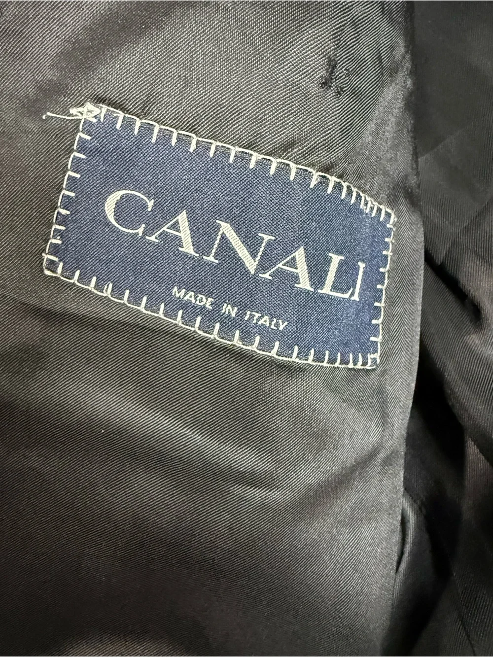 Canali Saks Fifth Avenue Mens 42R Wool Windowpane Blazer Sport Coat Italy Gray
